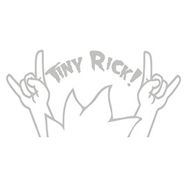 Tiny Rick Window Peeker - 8.0"x4.0" - Vinyl Decal Sticker