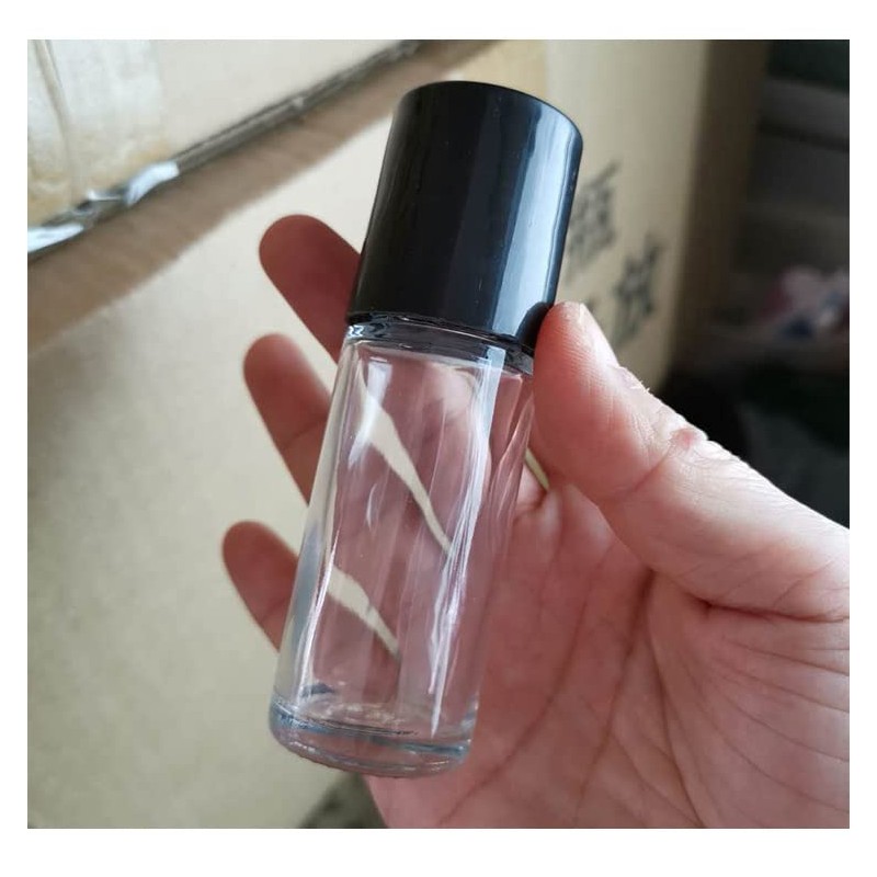 4Pcs 30ml/1oz Clear Glass Deodorant Roller Bottle with Plastic Roller