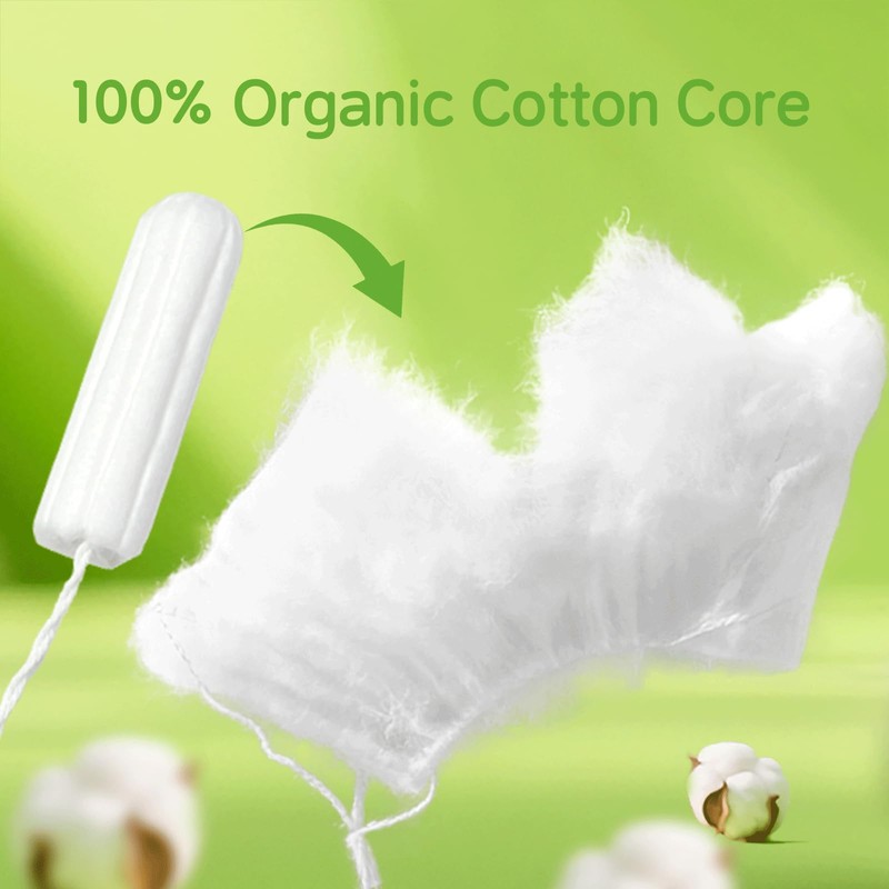 Tellove Tampons with 100% Organic Cotton Core - 16 Count(16