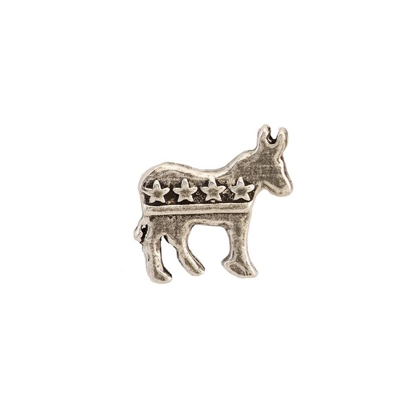 Antique Pewter Democratic Donkey Mini Pin A1032MP