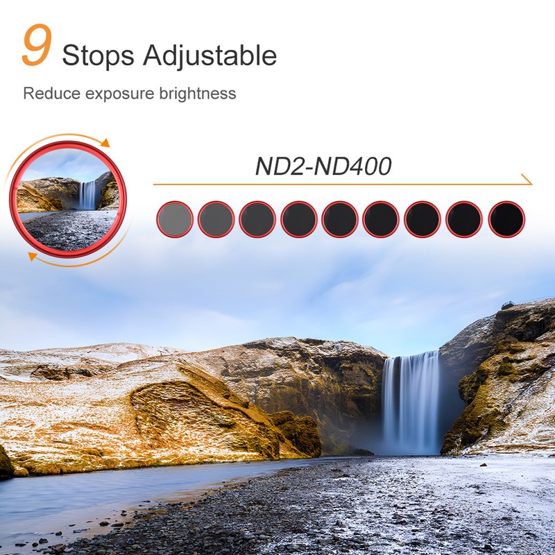 FOTGA 67mm Slim ND Fader Variable Filter Neutral Density ND2