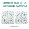 Fitop 8 Electrodos Compatibles Compex 5x5 Snap/ Súper Gel