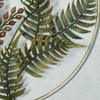 Fern Leaf Nature Metal Wall Sculpture | Handpainted Green, Brown,