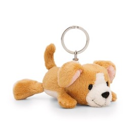 NICI Key Ring Dog 10 cm – Brown – Loyal Companion for Backpack or Bag, Key Holder for Small and Large | 62130