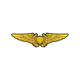 fagraphix Naval Flight Officer Badge NFO Wings Commissioned Officer Sticker Decal Self Adhesive Aviation Badges 5.00" Wide