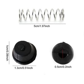 TorSor 3 Set Precision Pruner Spring Replacement with Rubber Base End Cap for Pruning Shears Garden Pruners Garden Snips Trimming Scissors Clippers Repair Parts 2'' Length 50mm