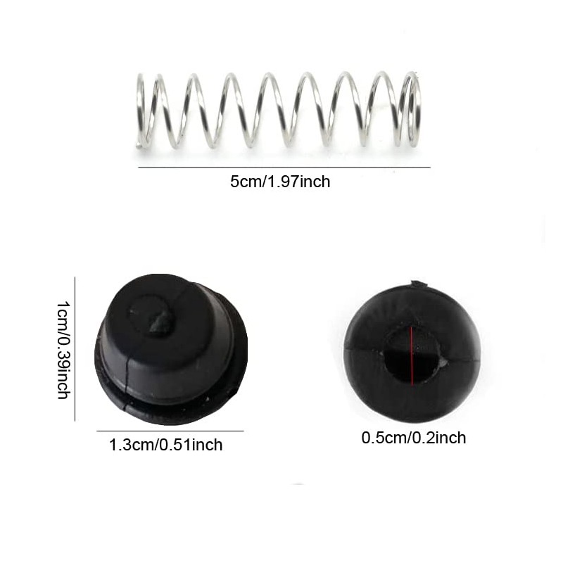 TorSor 3 Set Precision Pruner Spring Replacement with Rubber Base