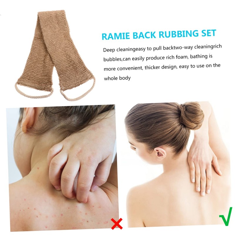 Minkissy 2pcs Exfoliating Bath Towel Gloves Double-sided Scrubber Back Foot