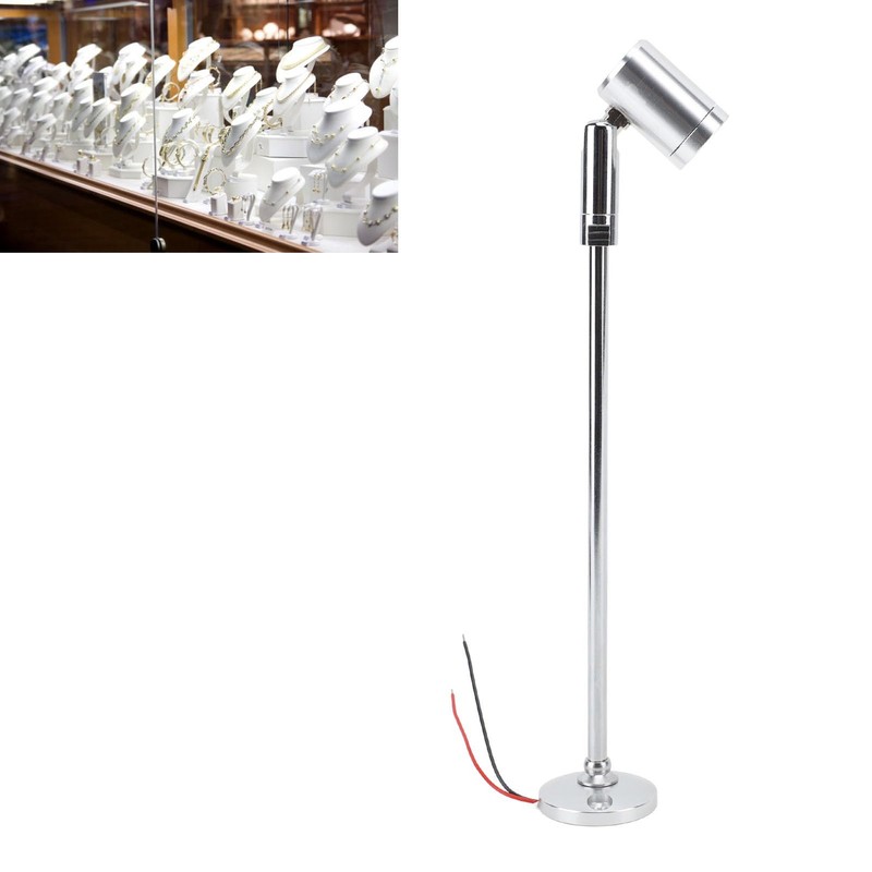 Asixxsix LED Mini Spotlight, DC12V Jewelry Showcase Display Light Standing