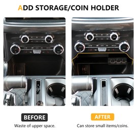 RERPRO Center Console Organizer Tray Compatible with 2021 2022 2023 2024 Ford F150 Interior Accessories Insert Storage with Coin Holder Box Under Dash OEM Secondary Console Vault Bin