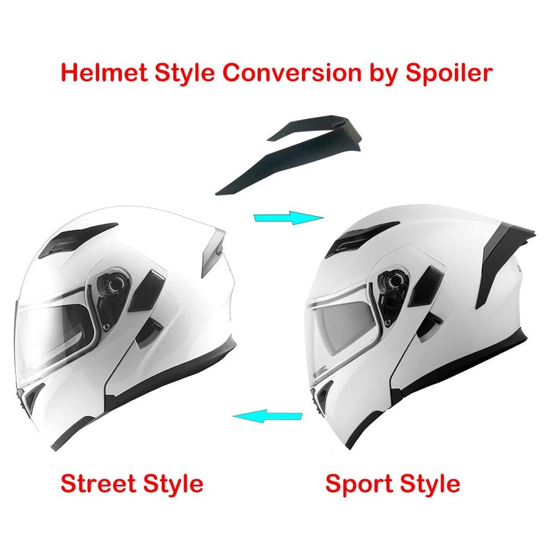 1Storm Motorcycle Modular Full Face Helmet Flip up Dual Visor