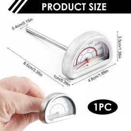 Thermometer Compatible with Omnia Oven, Precise Stainless Steel Oven Thermometer for Grill and BBQ with 7 cm Probe, Thermometer Cooking from 0°C to 400°C for Grill and Baking Results