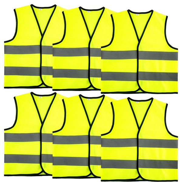 6 Pcs Kids Hi Vis Vest Child High Visibility Vest