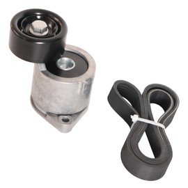 252802GGB2 Drive Belt Tensioner Assembly with Serpentine Belt fit for Optima for Sorento 16-20 for Sportage 17-20 for Santa Fe Sport 16-18, for Sonata 15-19 for Tucson 18-20 25212-2GGA1 252812GGB3
