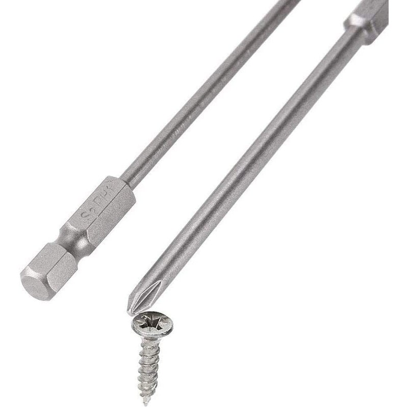Bestgle 16 Pcs Long Magnetic Screwdriver Bits, 1/4 Inch Hex