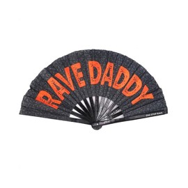 Rave Daddy Hand Fan | Rave Hand Fan | Festival Hand Fan | Daddy Accessories | UV-Hand  Fan - Large Hand Fan - Size: 13.5" Festival Hand Fan