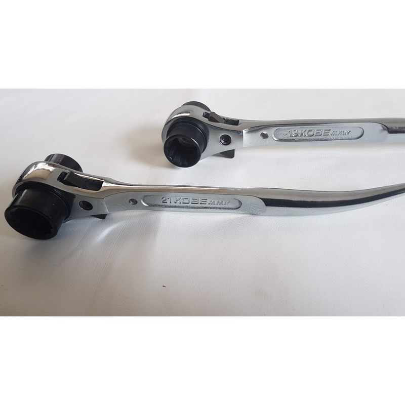 BBI LTD Scaffold Ratchet Podger Spanner 19&21 Steel Quality 10''