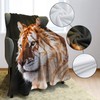 HommomH 60"x80" Golden Tiger Blanket Animal Print Soft Fuzzy Plush