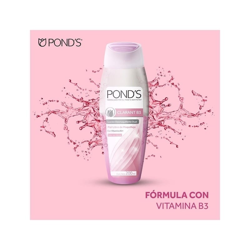 Loción Facial Desmaquillante Dual Ponds Clarant B3 200 ml