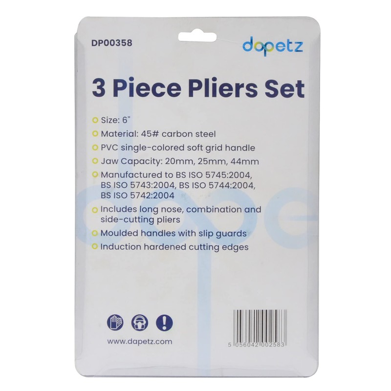 Dapetz ® Pliers Set 3 pcs. Professional Heavy Duty Plier