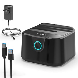 GODO Single Hard Drive Docking Station USB 3.0 to SATA III for 2.5/3.5 inch HDD SSD, External Hard Drive Dock with UASP (5 Gbps),Support Offline Clone and Max