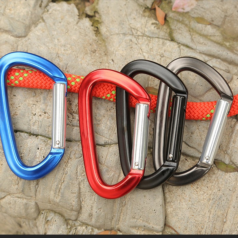 Carabiner Clip Climbing Safety Lock Aluminium Alloy D Shaped for