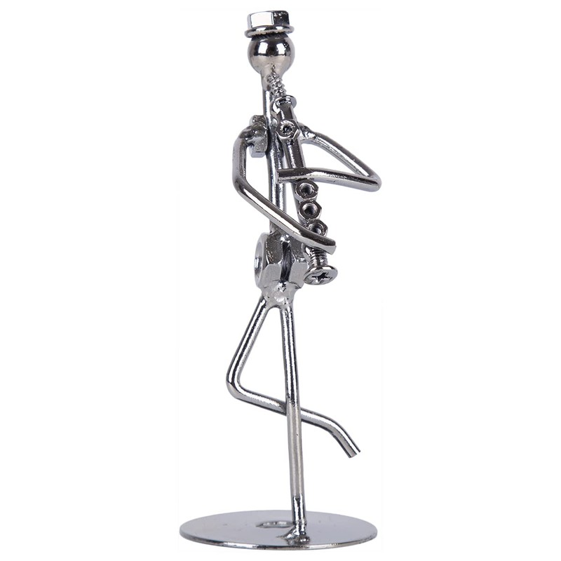 Home Decor Hierro Fundido Cables y tornillos Estatua/Figura decorativa, Clarinet,