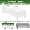 Lumaycens 2 Pack White Tablecloth 60X102Inch Table Cloths Rectangle White