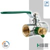 Uniwater Chrome Ball Valve with Drain 1497 DVGW up to