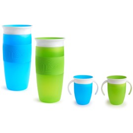Munchkin Miracle 360 - Vaso para beber (azul/verde, 7 onzas y 14 onzas)
