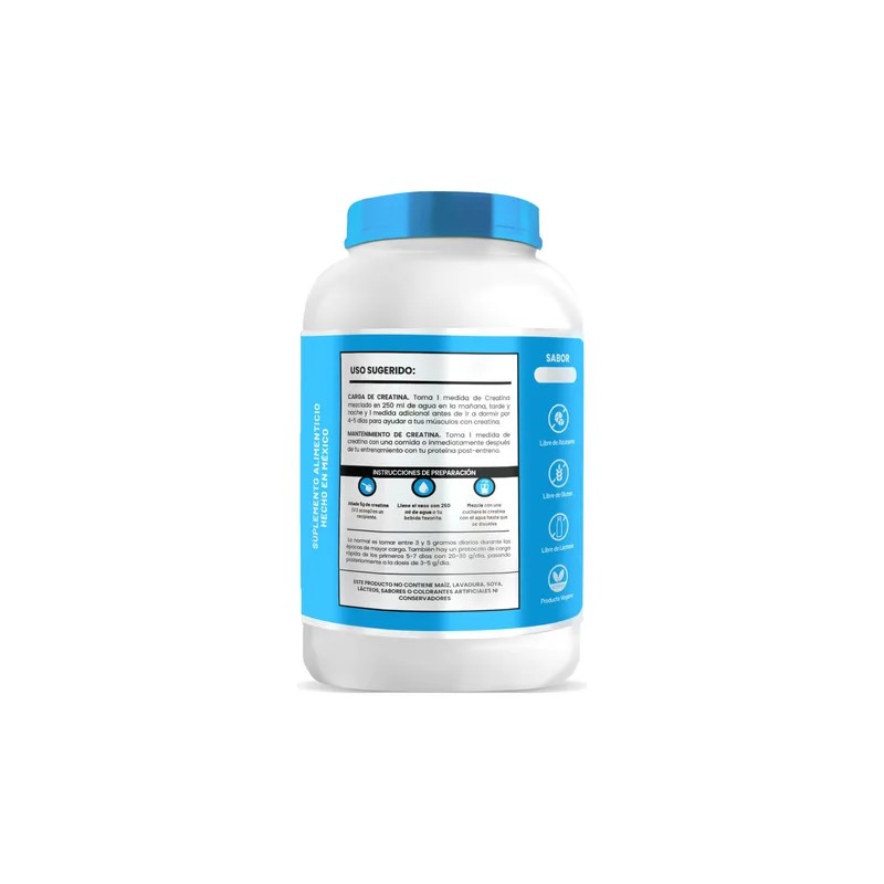 Suplemento Creatina Monohidratada D-mon 1 Kg 200 Servicios Sabor Natural