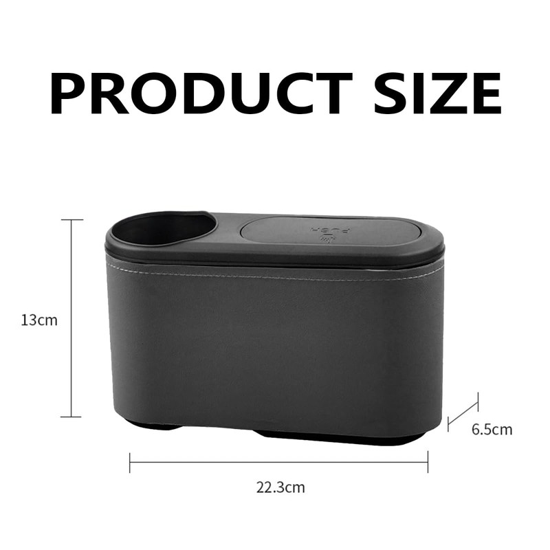 Adunsiaoto Leak-proof vehicle trash can, waterproof automotive trash can, mini