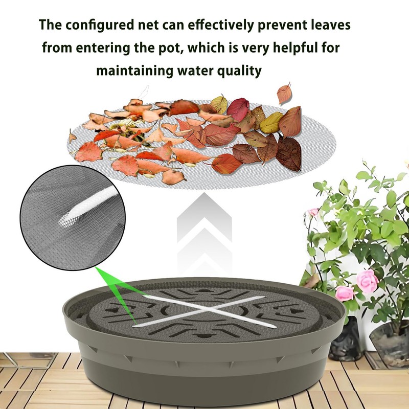 Molgoc Self-Watering Base with Visible Water Level,5-Pack,Keeps Leaves and Flying