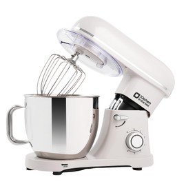 Kitchen in the box Stand Mixer, 900W 6.5QT Kitchen Electric Mixer, 6-Speed Tilt- Head Food Mixer for Daily Use with Egg Whisk, Dough Hook & Flat Beater (Cream)