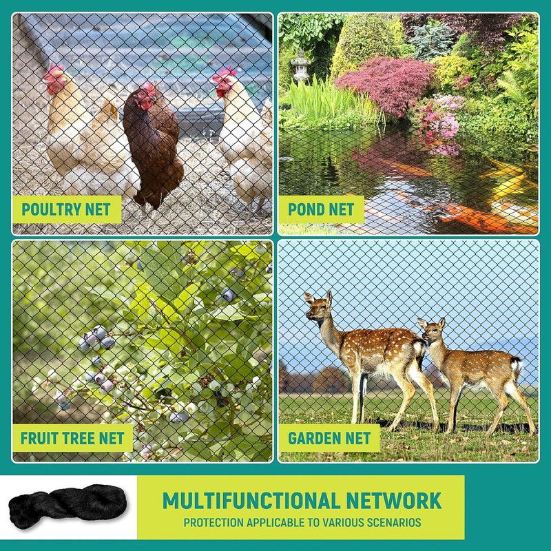 Bird Netting for Chicken Coop - Poultry Netting Heavy Duty