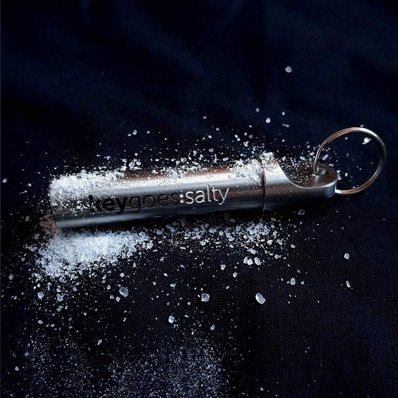Salt Shaker to go Keychain by KEYGOES | Incl. 2