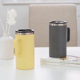 2Pset Honey Bee Insulated Stainless Steel Mug 550ml, Shine Gray + Shine Gray / 2Pset 허니비 보냉보온 스텐머그 550ml , 샤인그레이+샤인그레이