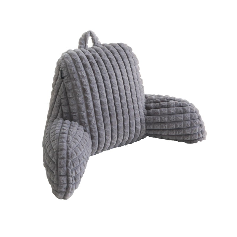 Volple Faux Rabbit Fur Reading Pillow with Arms,Removable Cover, Adjustable