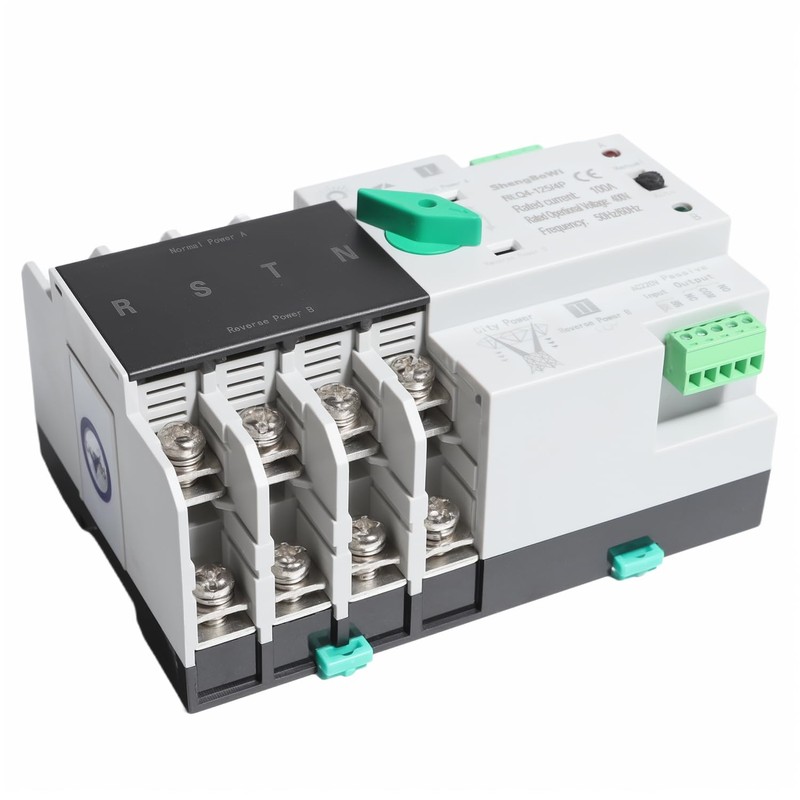shengbowi 4P Dual Power Automatic Transfer Switch 100A AC220V Switch