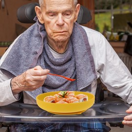 Ciieeo 7.6 Inch Scoop Plates for Disabled Adults Spillproof Scoop Dish for Adults with Limited Mobility Scoop Plate Adaptive Equipment for Independence