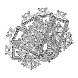 Operitacx 4sets Antique Metal Label Frame Vintage Drawer Tag Holder Retro Cabinet Label 5pcs*4