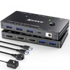 USB 3.0 KVM Switch HDMI 8K@60Hz with 3 USB3.0 Switch
