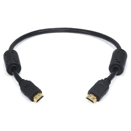 Monoprice 4K High Speed HDMI Cable - HDMI 2.0, 4K@60Hz, HDR, HDR10, Dolby Vision, 18Gbps, YUV 4:4:4, 28AWG, with Ferrite Cores, 1.5 Feet, Black