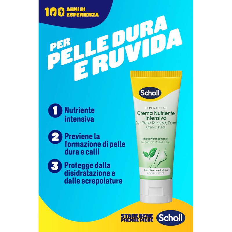 Scholl Intensive Nutrition Cream Foot Cream for Rough, Hard Skin,