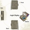 TEUEN Women's Large Capacity PU Leather Vintage Purse Wallet with