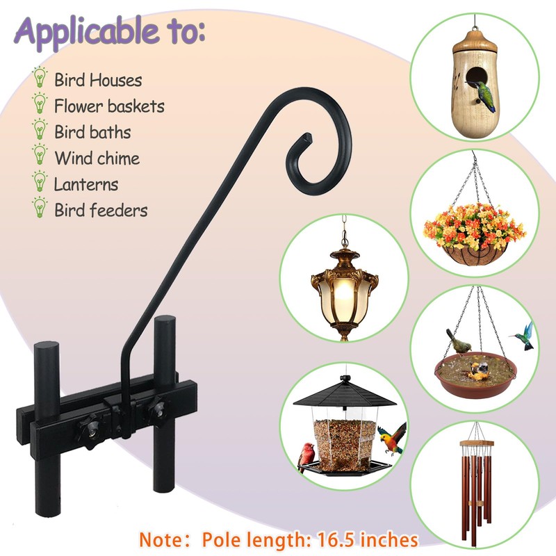 NEECONG Deck Hook Rail Suitable for Hanging Flower Baskets Wind