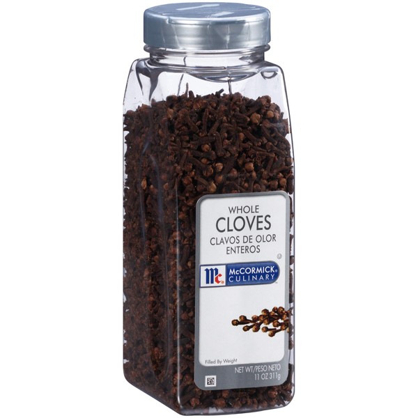 McCormick Culinary Whole Cloves, 11 oz - One 11 Ounce Container of Whole Cloves Spice for a Strong Sweet Flavor, Perfect in Ciders, Soups, Stews and More