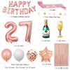 Fancypartyshop 27th Birthday Decorations - Rose Gold Happy Birthday Banner