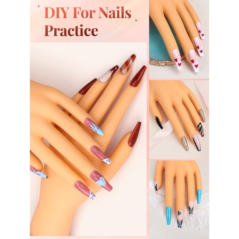 LIONVISON Practice Hand for Acrylic Nails, Professional Nail Art Hand