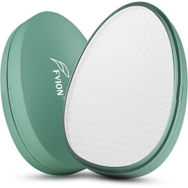 FVION Eliminador de callos de cristal nano con funda protectora, lima de talón altamente eficaz para eliminar la piel dura y los callos – Eliminación segura y rápida de callos (verde)